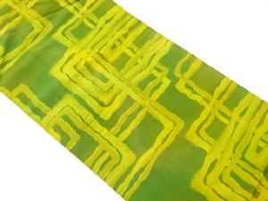 四角模様織出し名古屋帯